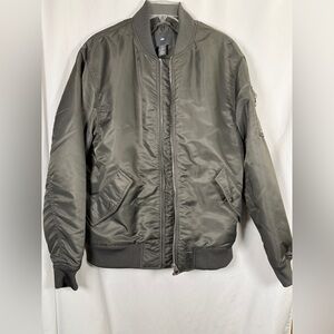 H&M Men's Charcoal Bomber Jacket